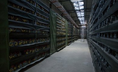Modern mining farm using efficient Antminer rigs