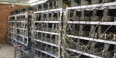 Inside a cryptocurrency mining farm with efficient PSU setups
