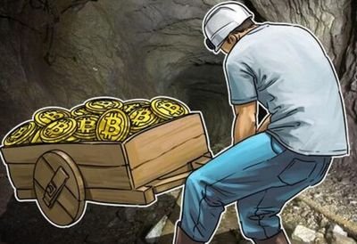 A mining farm powered by solar panels, showcasing sustainable energy use.